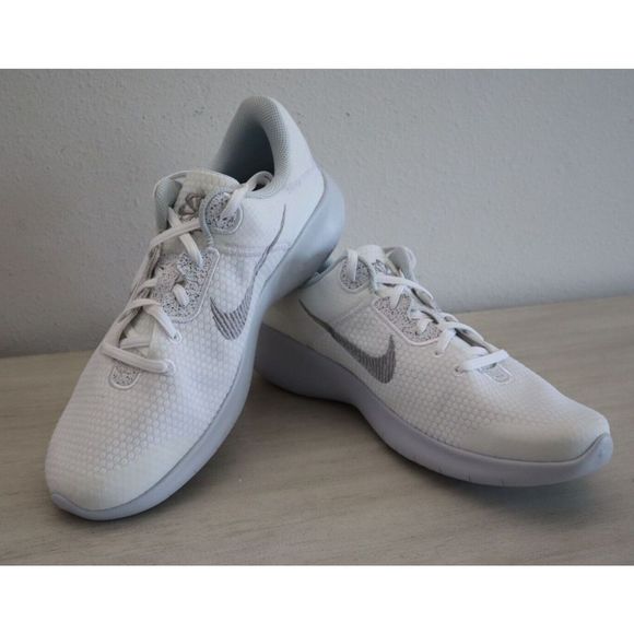 Nike DH8254 Women Sz 11.5 White/Silver Flex Experience Run 11 Running Shoes - Picture 1 of 8